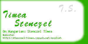 timea stenczel business card