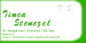 timea stenczel business card